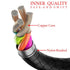 Nylon Braided LShape 3.5mm Audio Jack Dual Splitter Cable Black Silver - TradeNRG UK